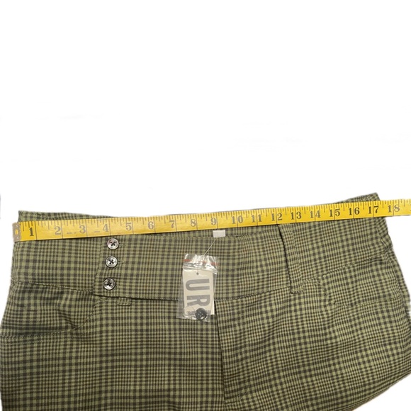 NWT Urban Outfitters Y2k Plaid Green Wide Belted Boot Flare Pants sz 14 - Picture 8 of 9